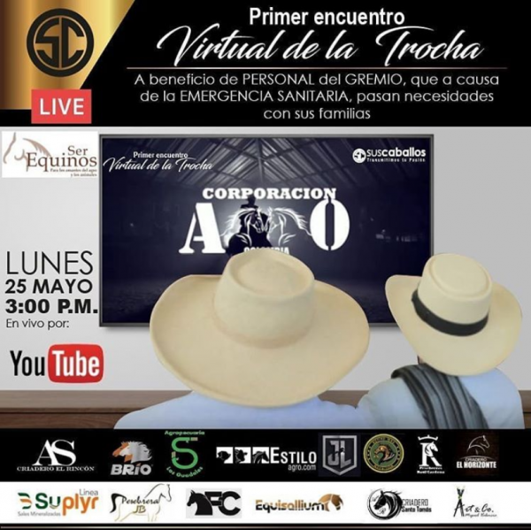 https://suscaballos.com/Primer Encuentro virtual de la Trocha - 25 Mayo, 3:00 PM